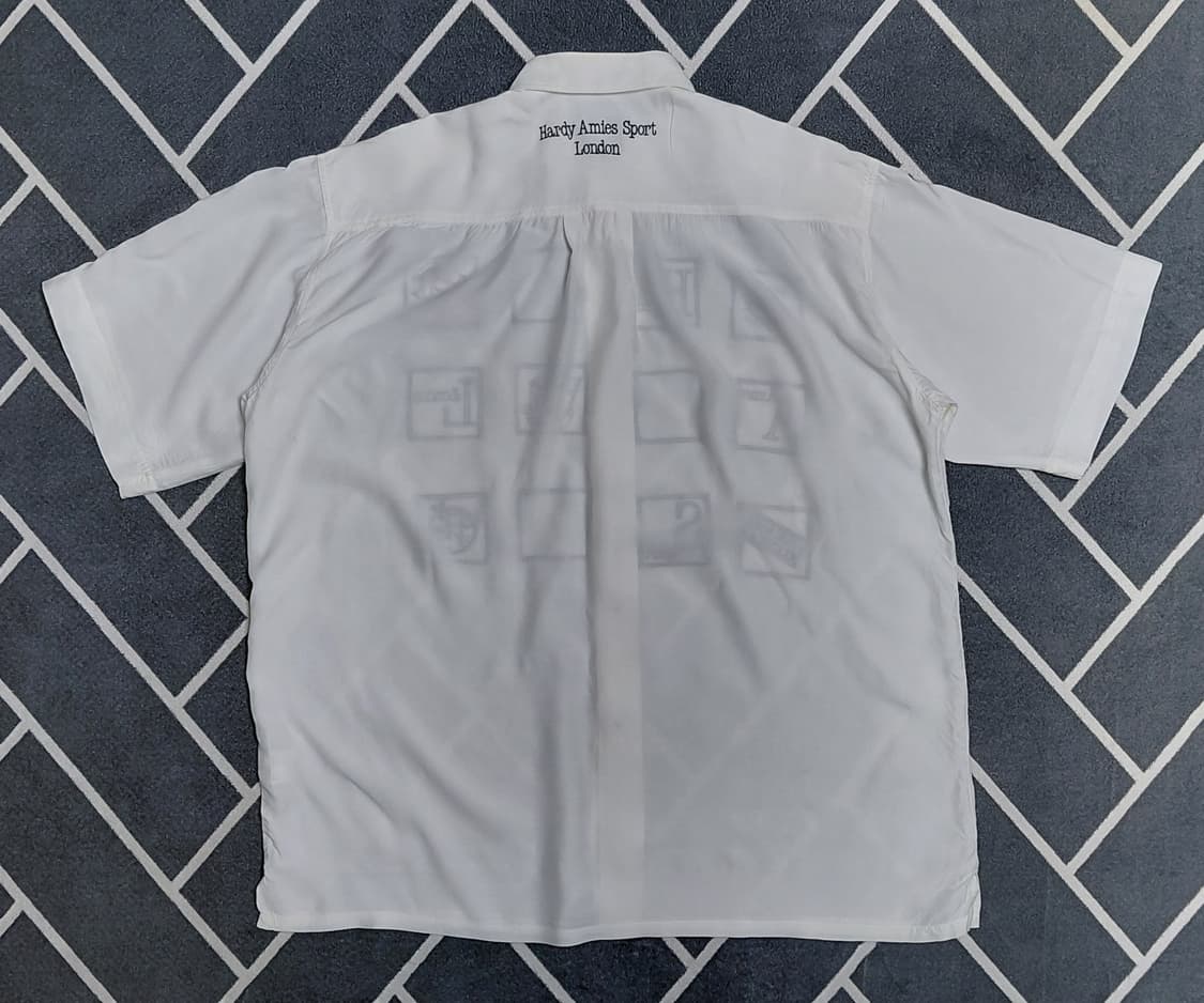 ​[L/실크혼방] HARDY AMIES SPORT 자수 레이온 셔츠 상품이미지9