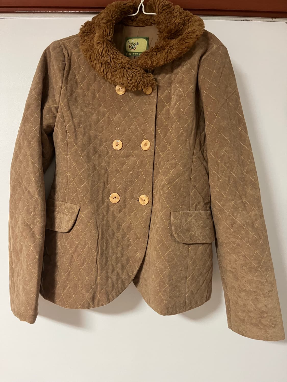 빈티지 카멜 퀼팅 자켓 상품이미지1