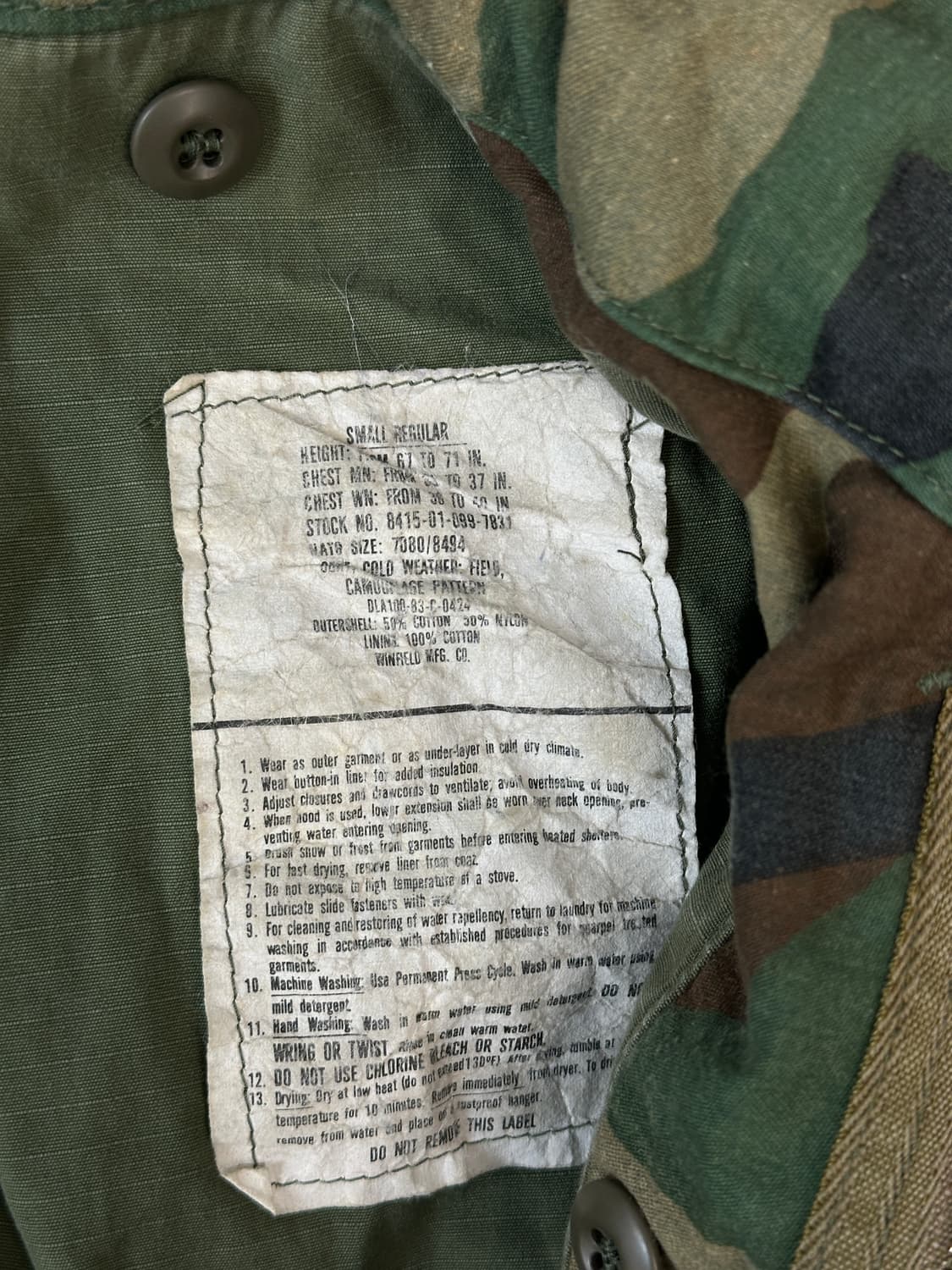 M65 필드자켓 밀리터리 usa 미군 s 상품이미지3