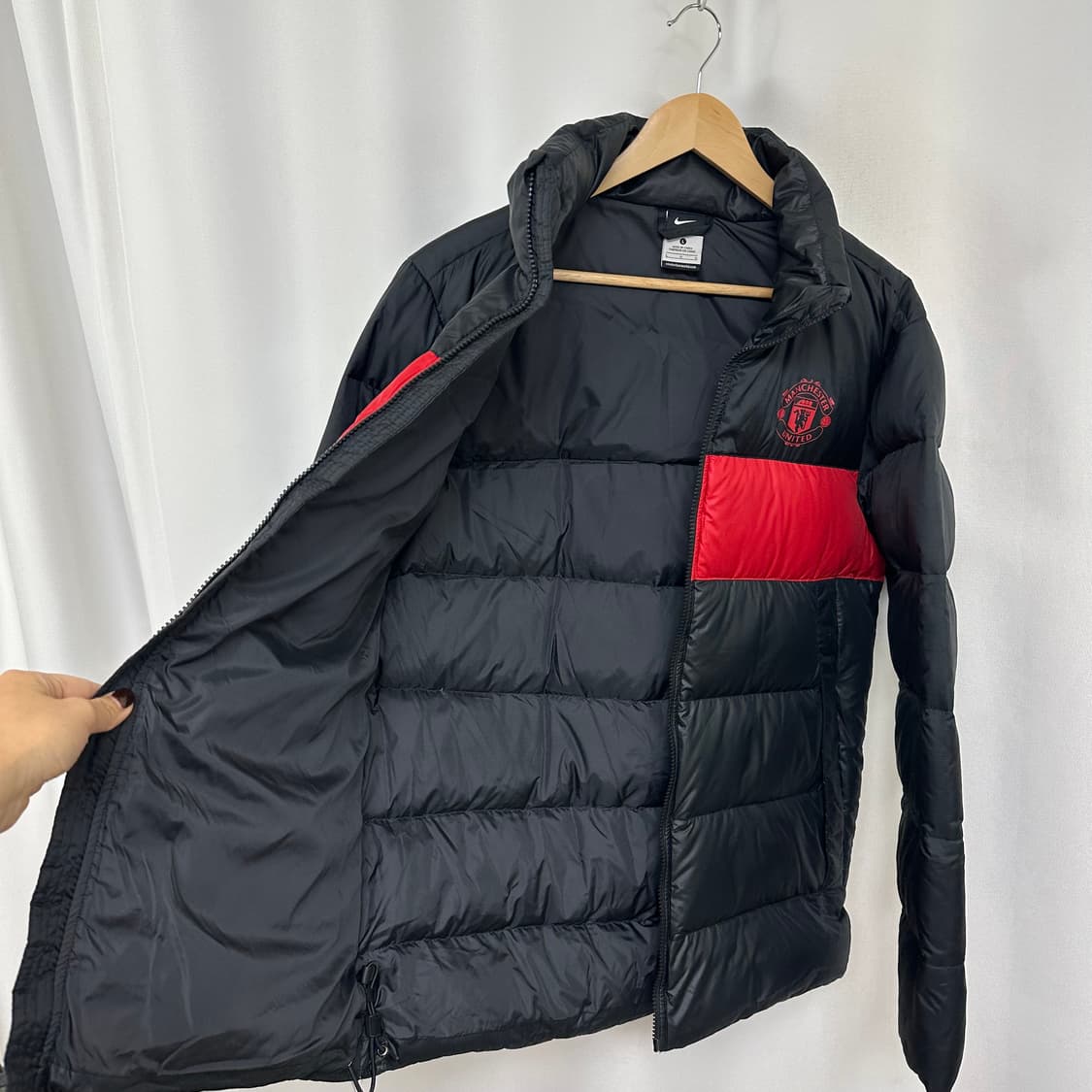 나이키 맨체스터 남자 패딩 자켓 덕다운 검정 100 L   상품이미지7