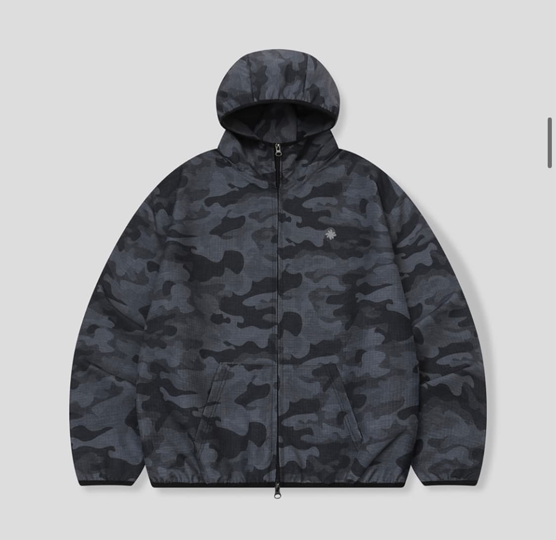 [슬로우레코드하우스] 립스탑 카모 윈드브레이커 (차콜/M사이즈) 상품이미지1