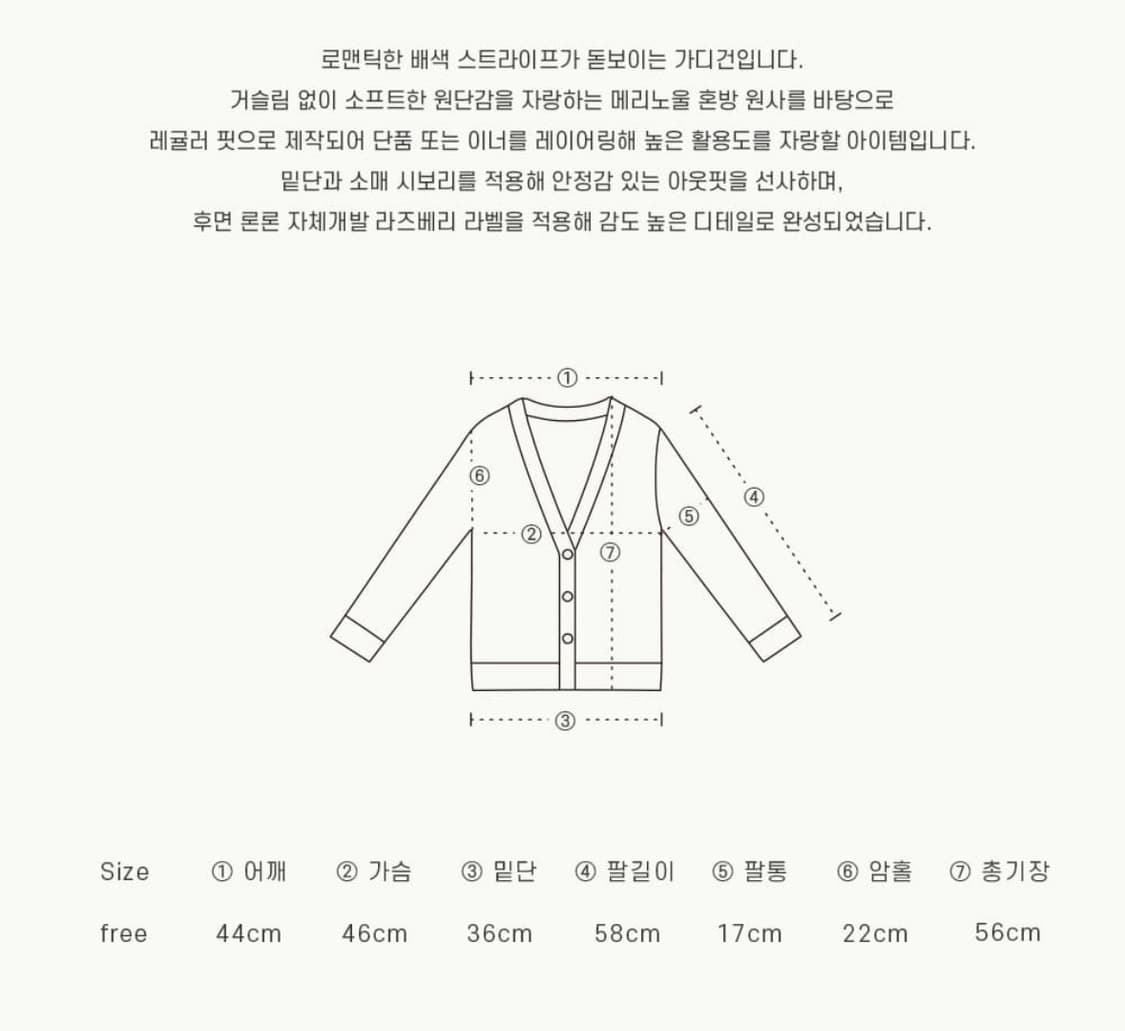 새상품) 론론 스트라이프 니트 가디건 닝닝 착용 론론 가디건 상품이미지3
