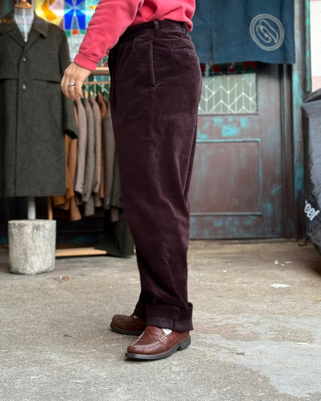 90‘s 폴로 랄프로렌 투턱 코듀로이 앤드류 팬츠 34 [와인] 상품이미지7