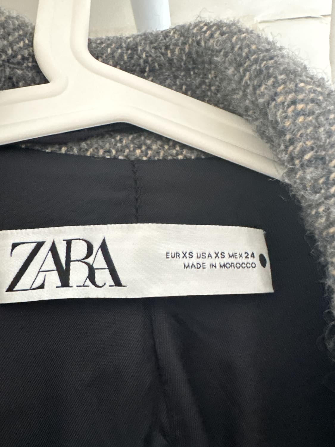 자라 오버핏 그레이 울블랜드 코트 상품이미지4