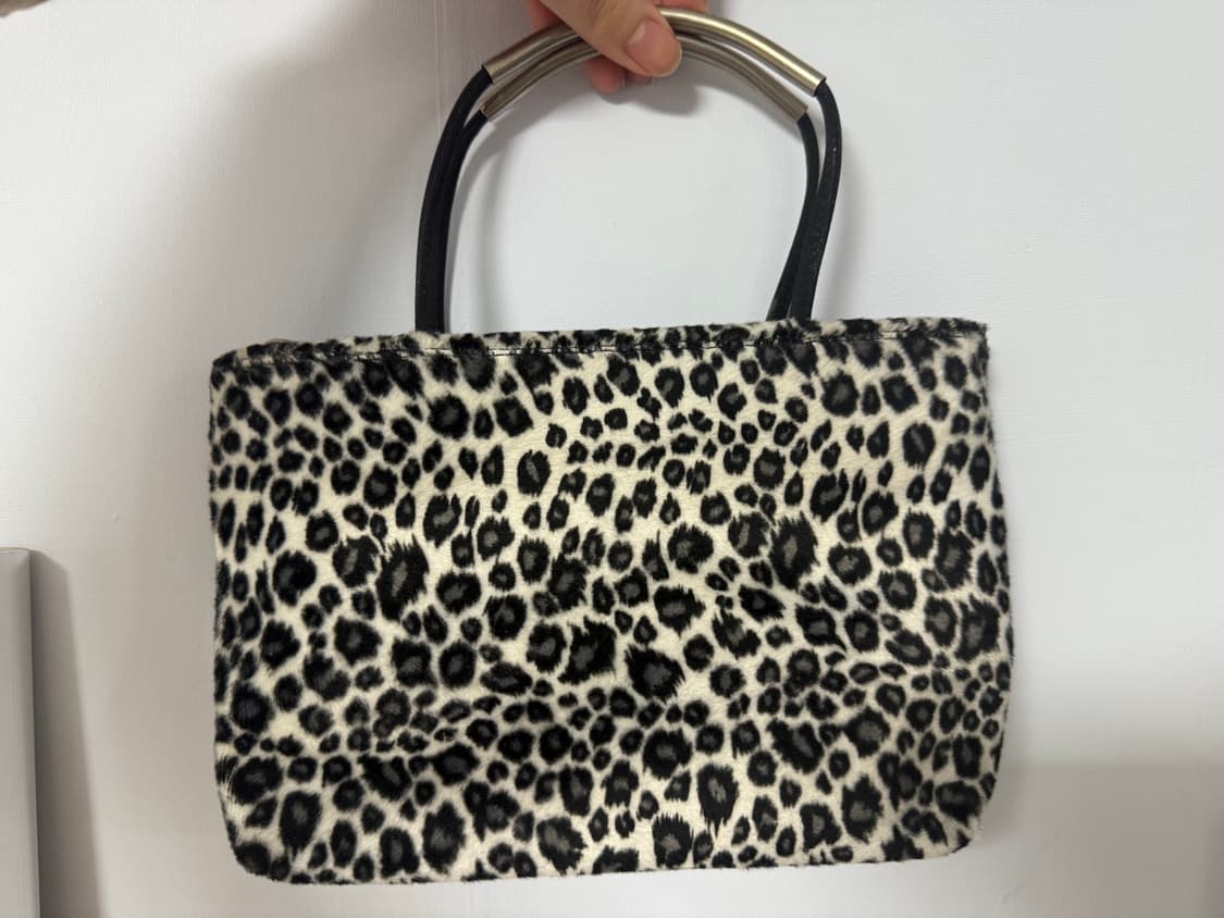 레오파드 벨벳 미니 토트백  상품이미지1