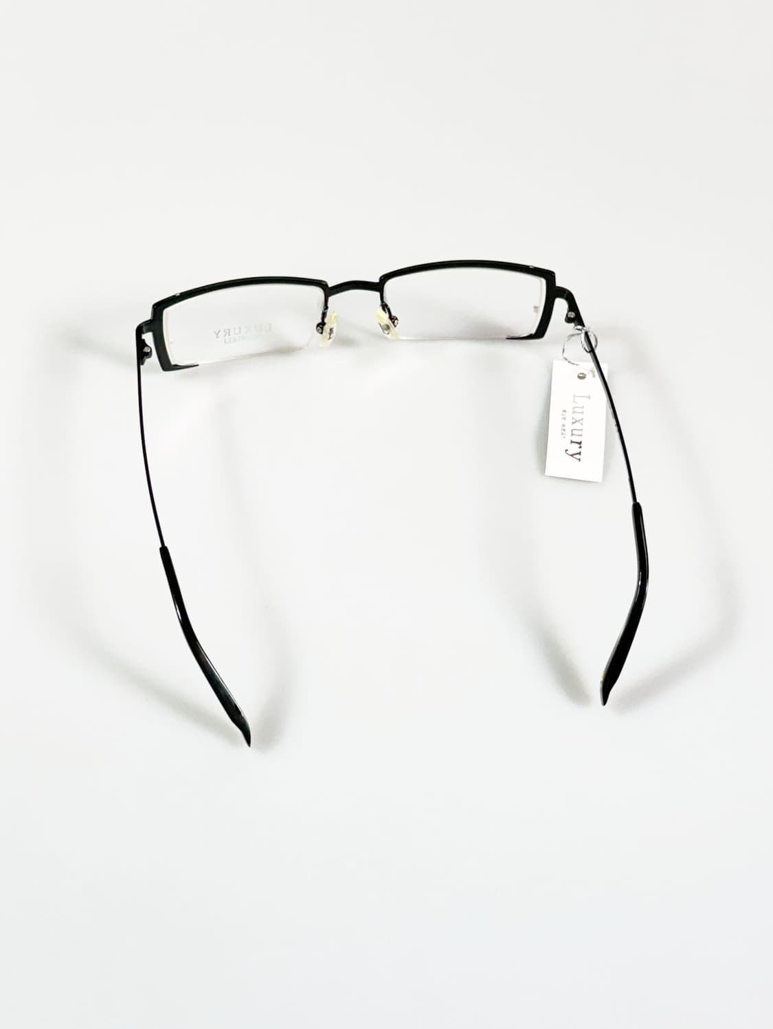 LUXURY OCCHIALI 블랙메탈 반무테 스퀘어 빈티지 안경 상품이미지5