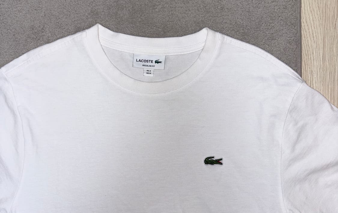 [S급] 🐊라코스테 화이트 반팔티 L 상품이미지1
