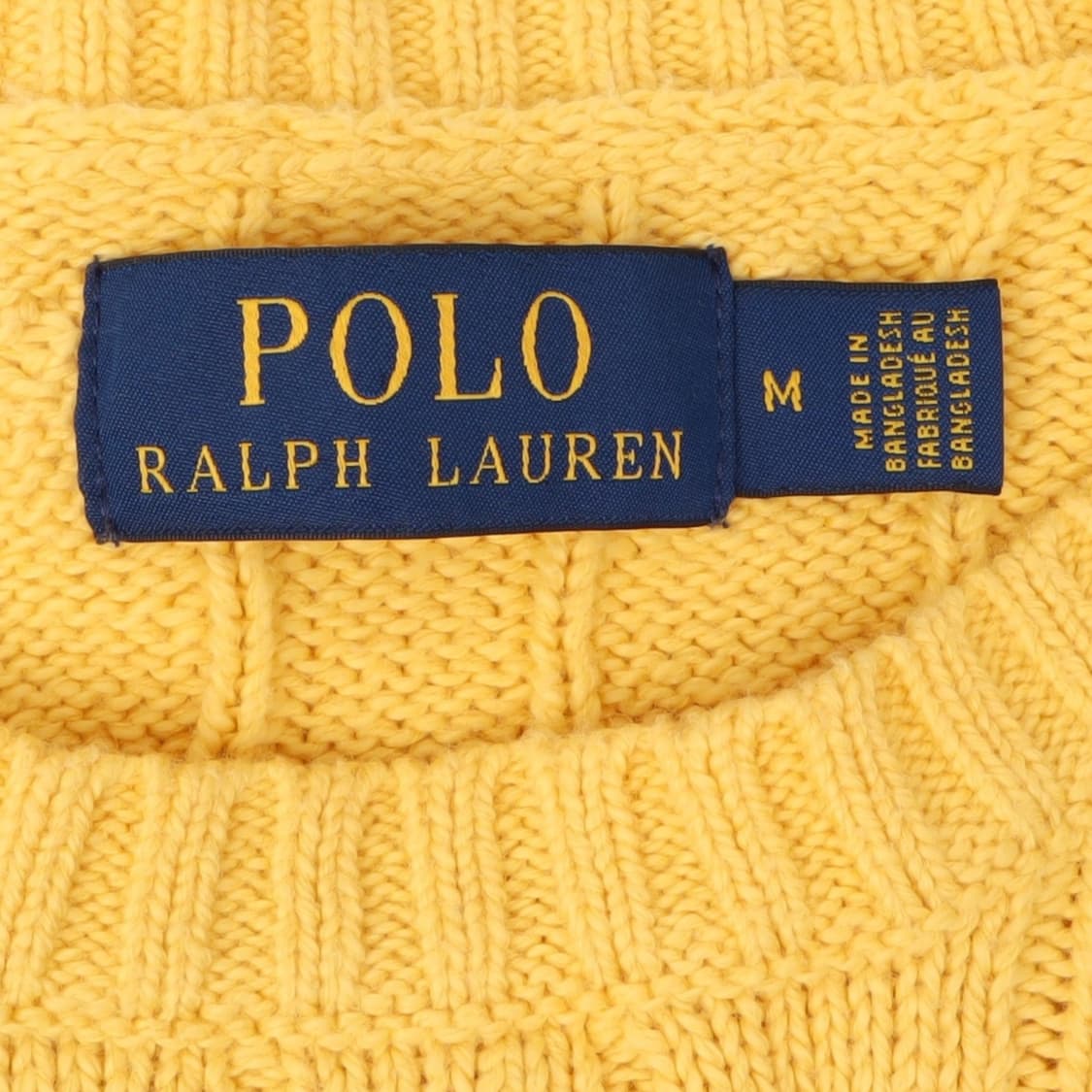 폴로 랄프로렌 옐로우 케이블 니트 스웨터 상품이미지8