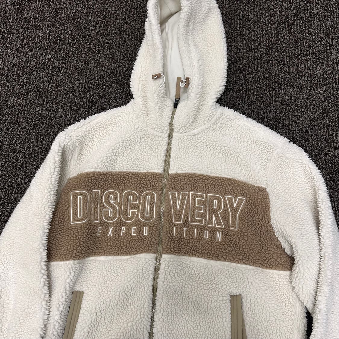 디스커버리 뽀글이 털 후리스 후드 자켓 100(L) 상품이미지2