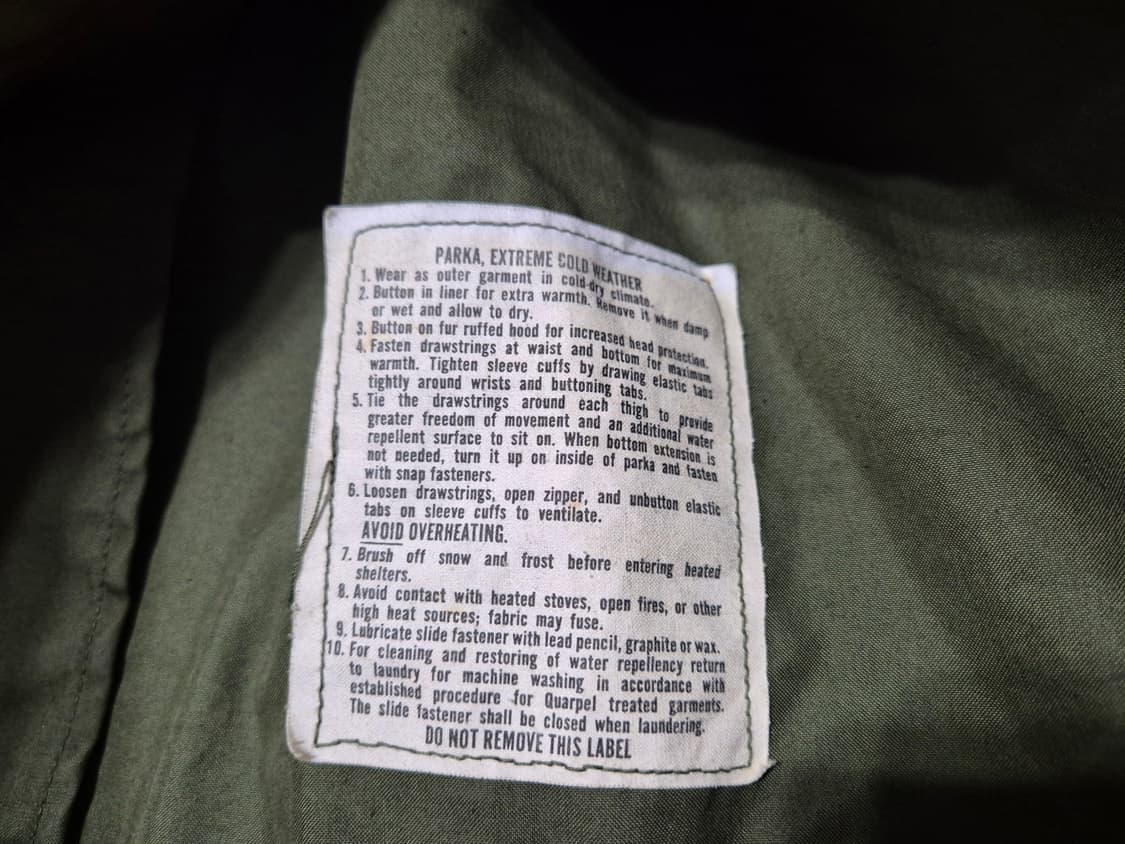 미군 M65 피쉬테일 파카 스몰 레귤러 상품이미지7