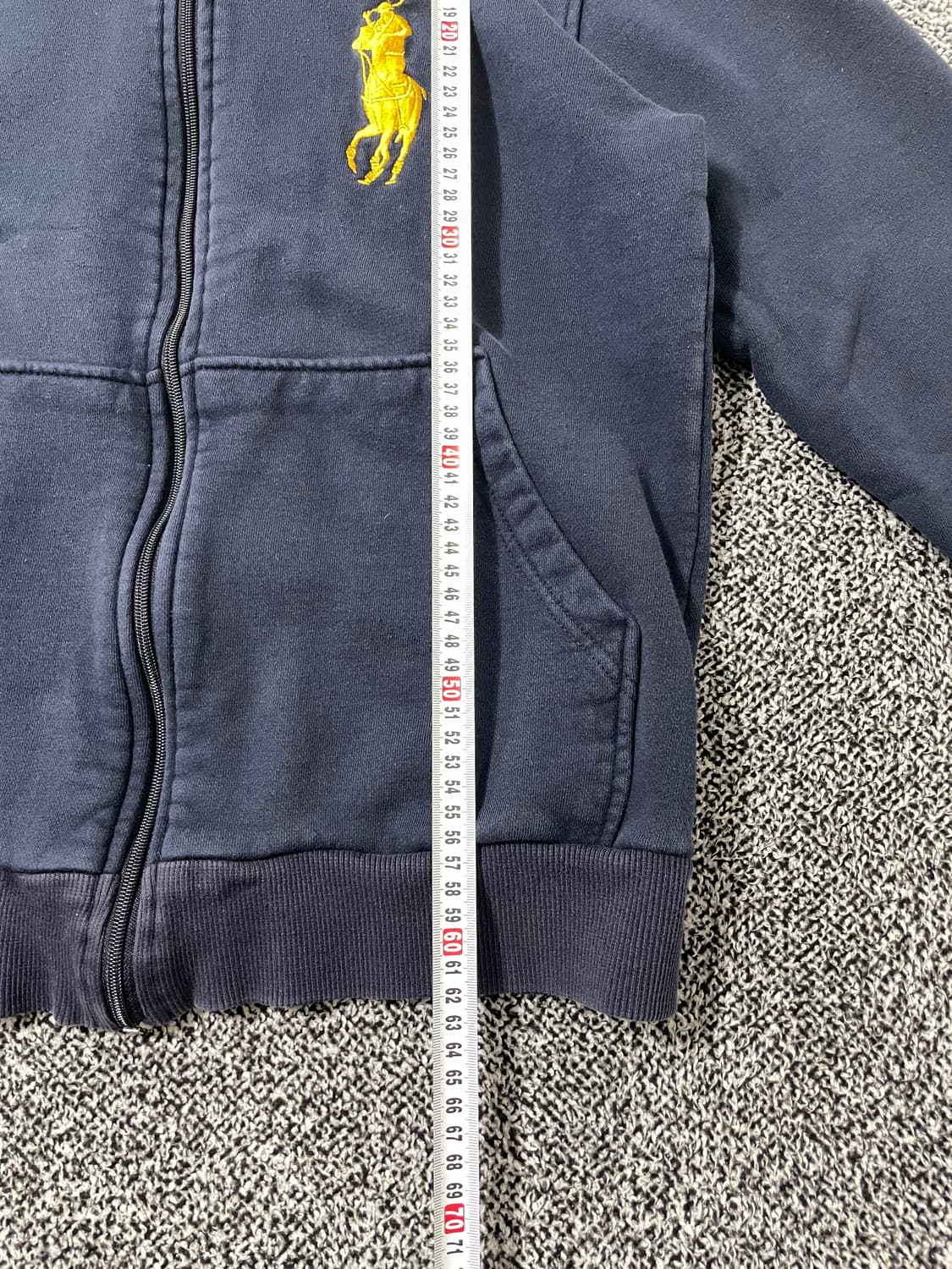 빈티지9. 폴로랄프로렌 빅포니 후드티 후드집업 핀터깔 네이비 옐로우 상품이미지3