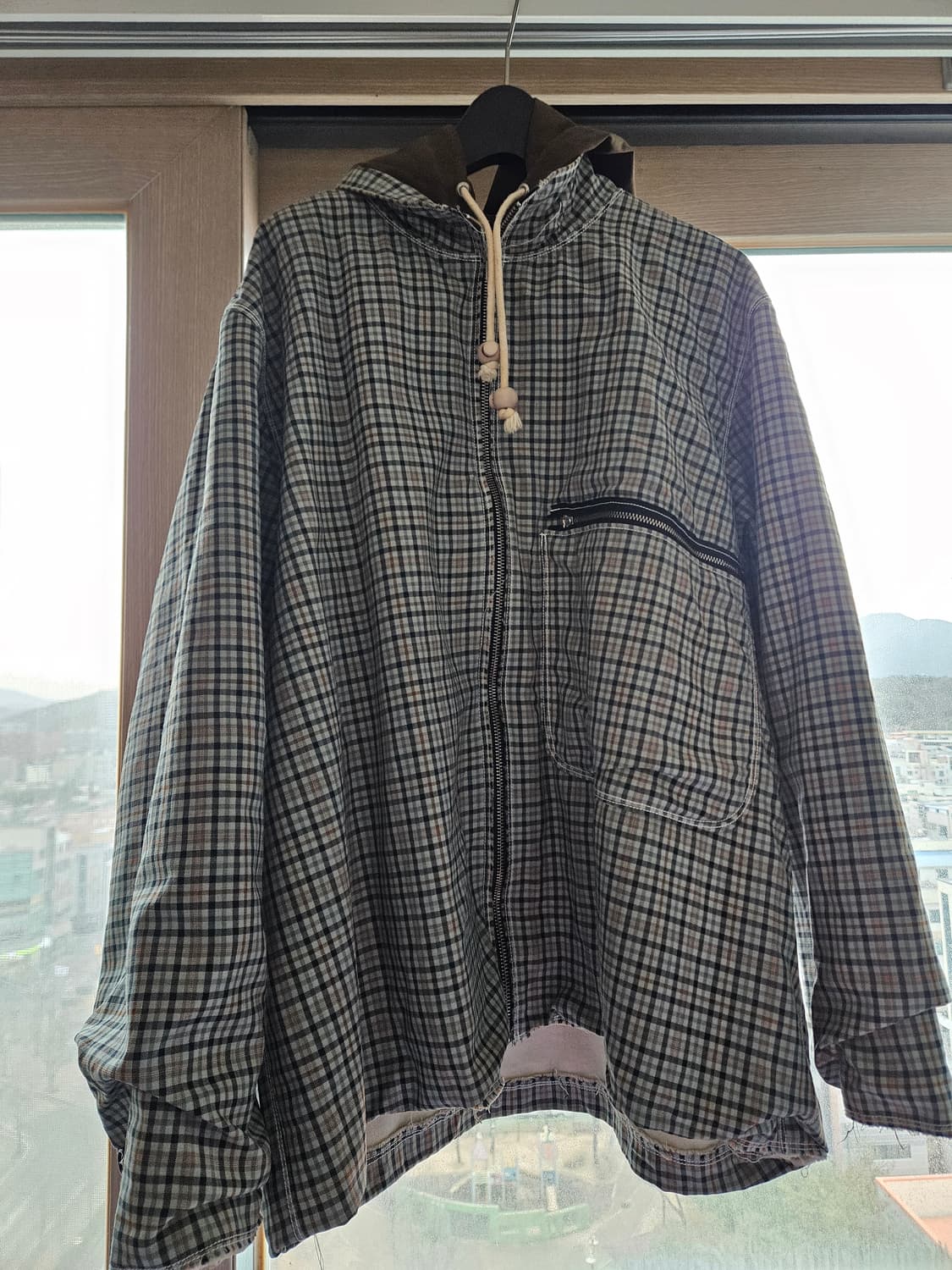 카미엘 포트젠스 18AW 체크 블루종 L 상품이미지1