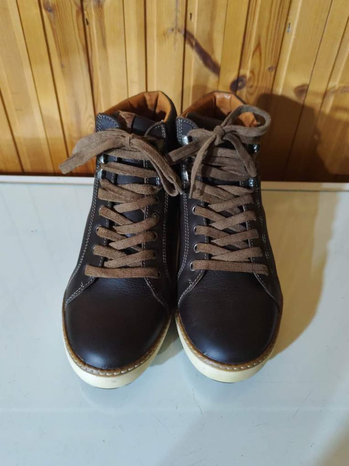 40 255mm 나파피리 가죽 캐주얼 워커 부츠  상품이미지4