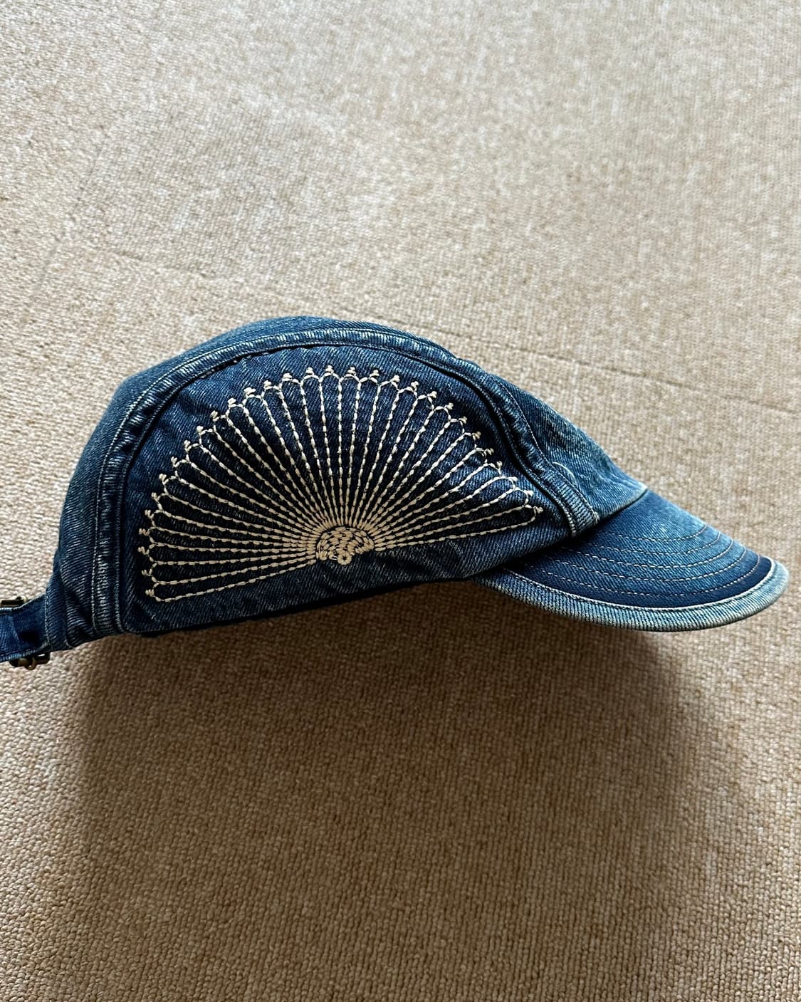 캐피탈 10온즈 IDG x IDG 후로사키 자수 데님 캠프캡 인디고 상품이미지5