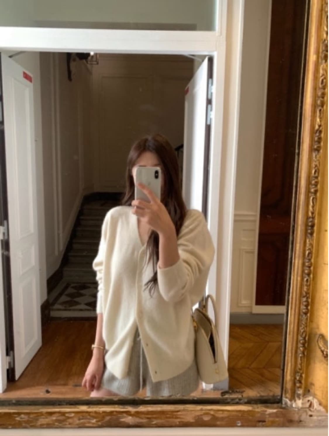 웨어웨더 루 가디건 아이보리 리즈 더위시 르플레인 리브아워 모도 라벨르 상품이미지1