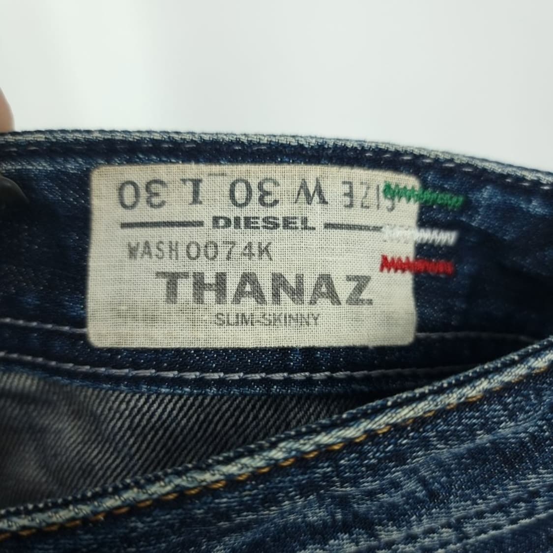 [디젤] 타나즈 빈티지 워시드 진청 슬림핏 데님 팬츠 청바지 P01327 상품이미지7