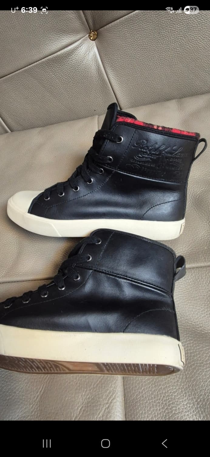 폴로랄프로렌  겨울 가죽 하이탑 여자 240 상품이미지4