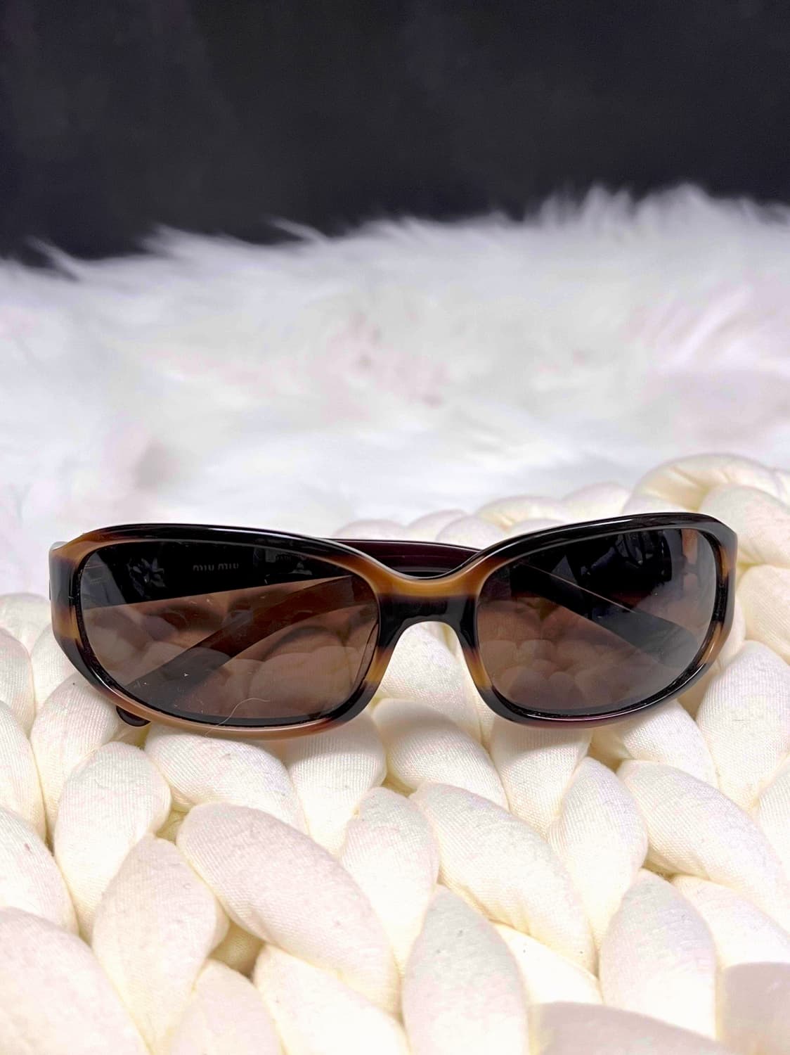 MiuMiu 미우미우 레오파드 브라운 호피 슬림 프레임 선글라스 상품이미지2