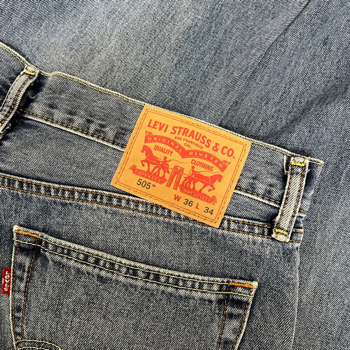 리바이스 505 연청 데님 팬츠 청바지 36 상품이미지4