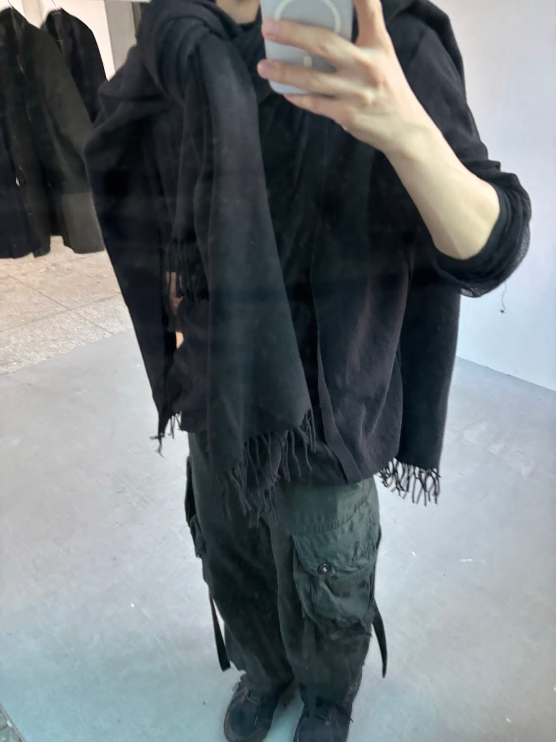 이탈리아 램스 울 오버 스카프 상품이미지9