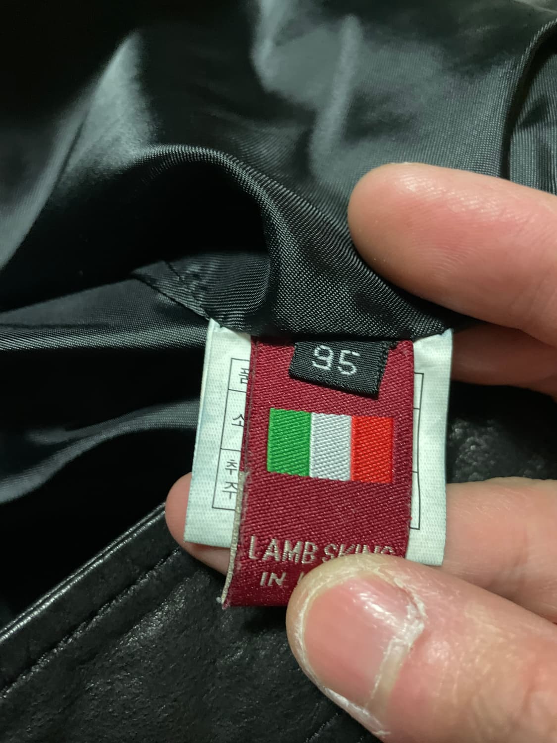 광희시장 웨스턴 무드 램스킨 양가죽 절개 레더 자켓 상품이미지8