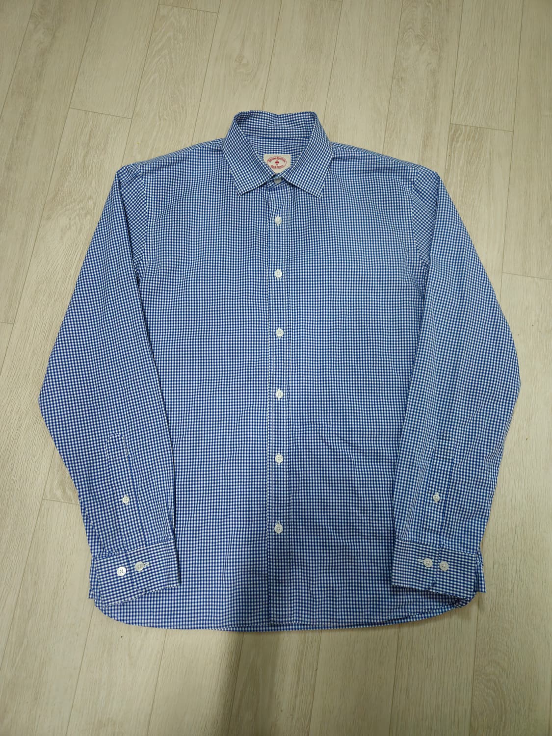 브룩스브라더스 블루 체크 셔츠 소라 클래식 M 상품이미지1