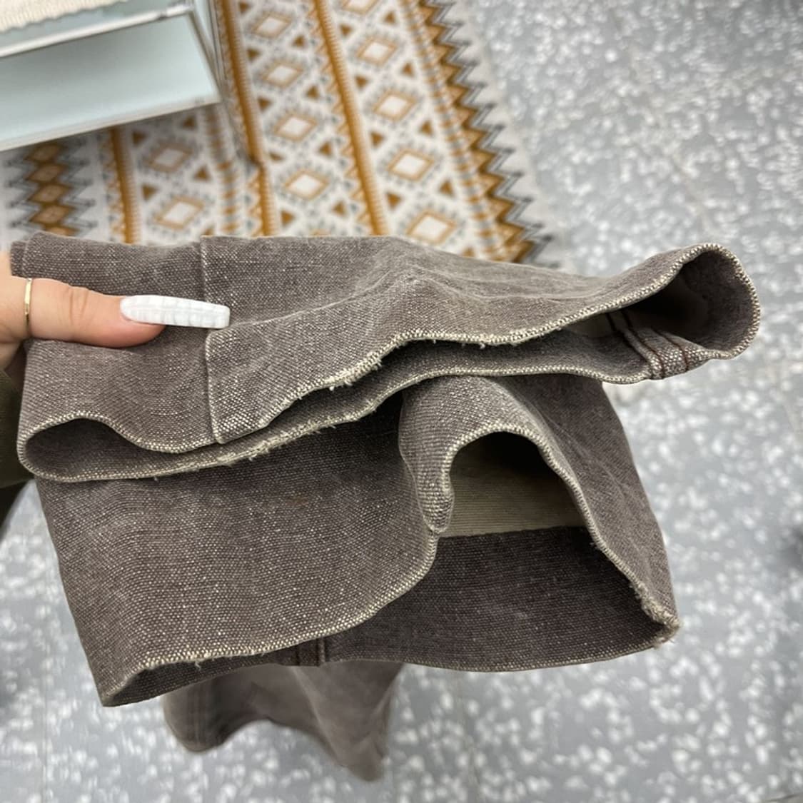 빈티지 올드스쿨 모던 캐주얼 워싱 와이드 코튼팬츠 35인치 C10765 상품이미지8