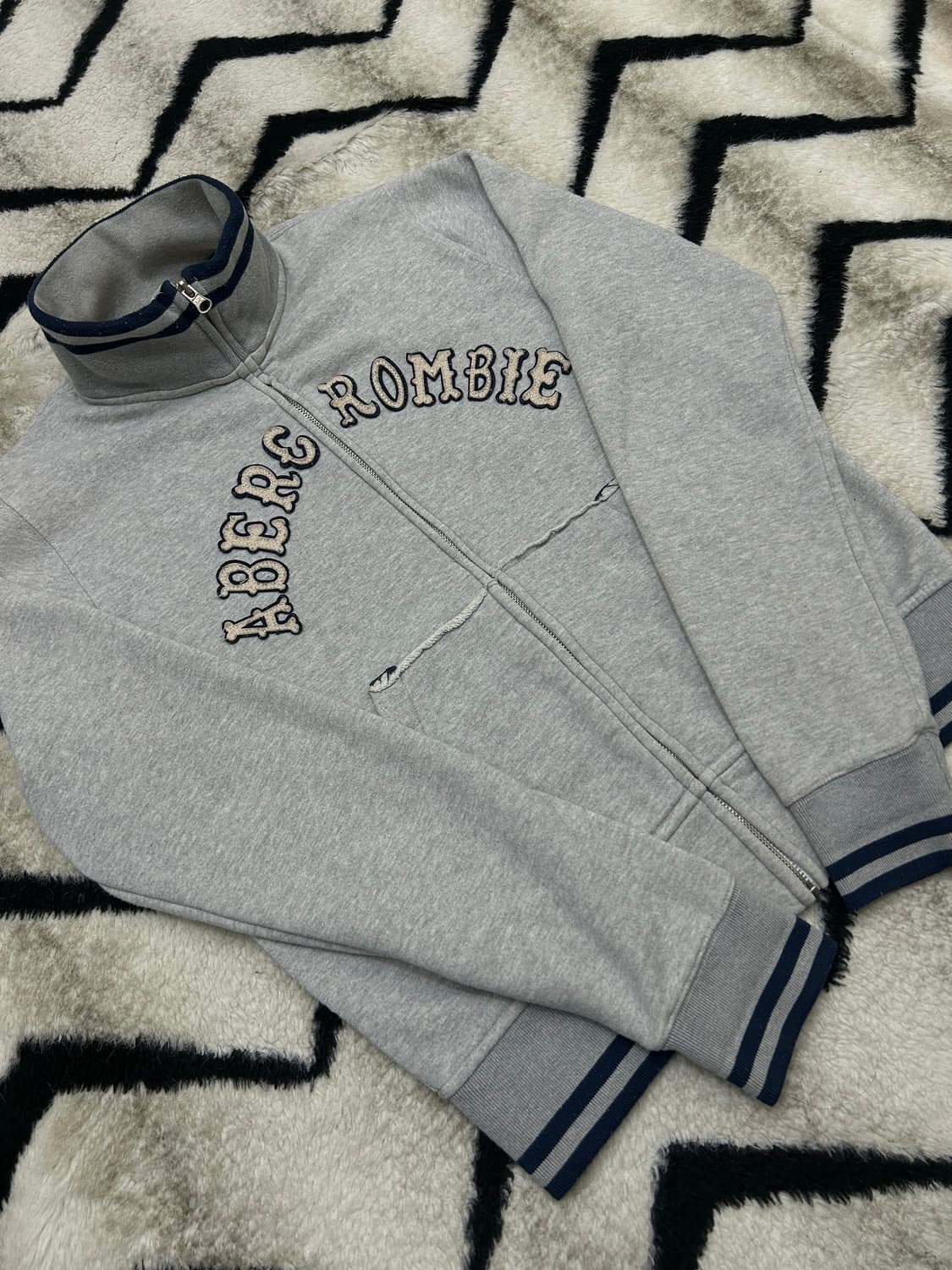 [M]아베크롬비 스펠아웃 집업 자켓/그레이/기모 상품이미지2