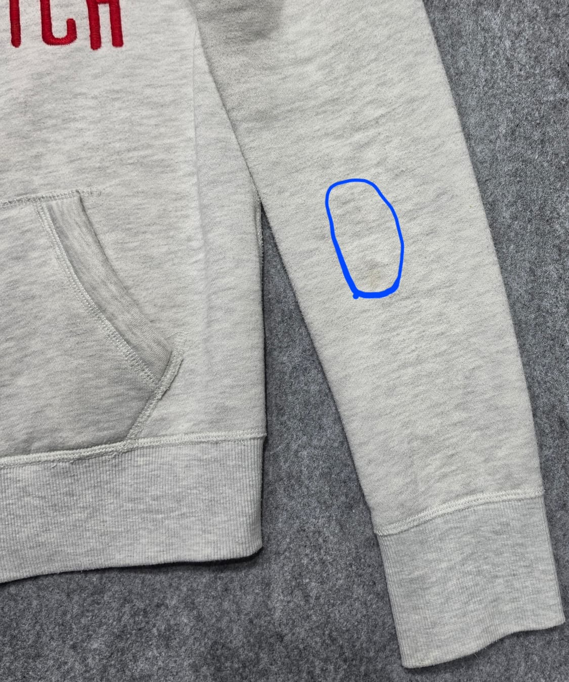 아베크롬비 앤 피치 Y2K 스펠 자수 로고 후드집업 L 상품이미지5