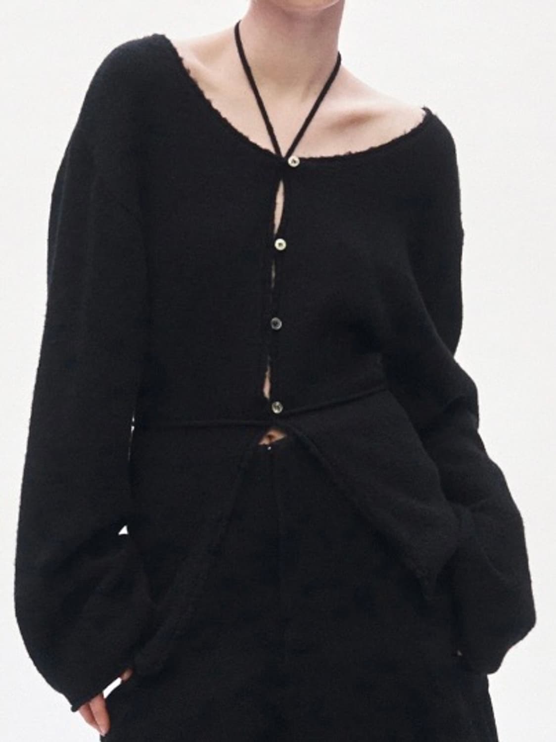 [트리밍버드] 투웨이 니트 블랙 상품이미지3