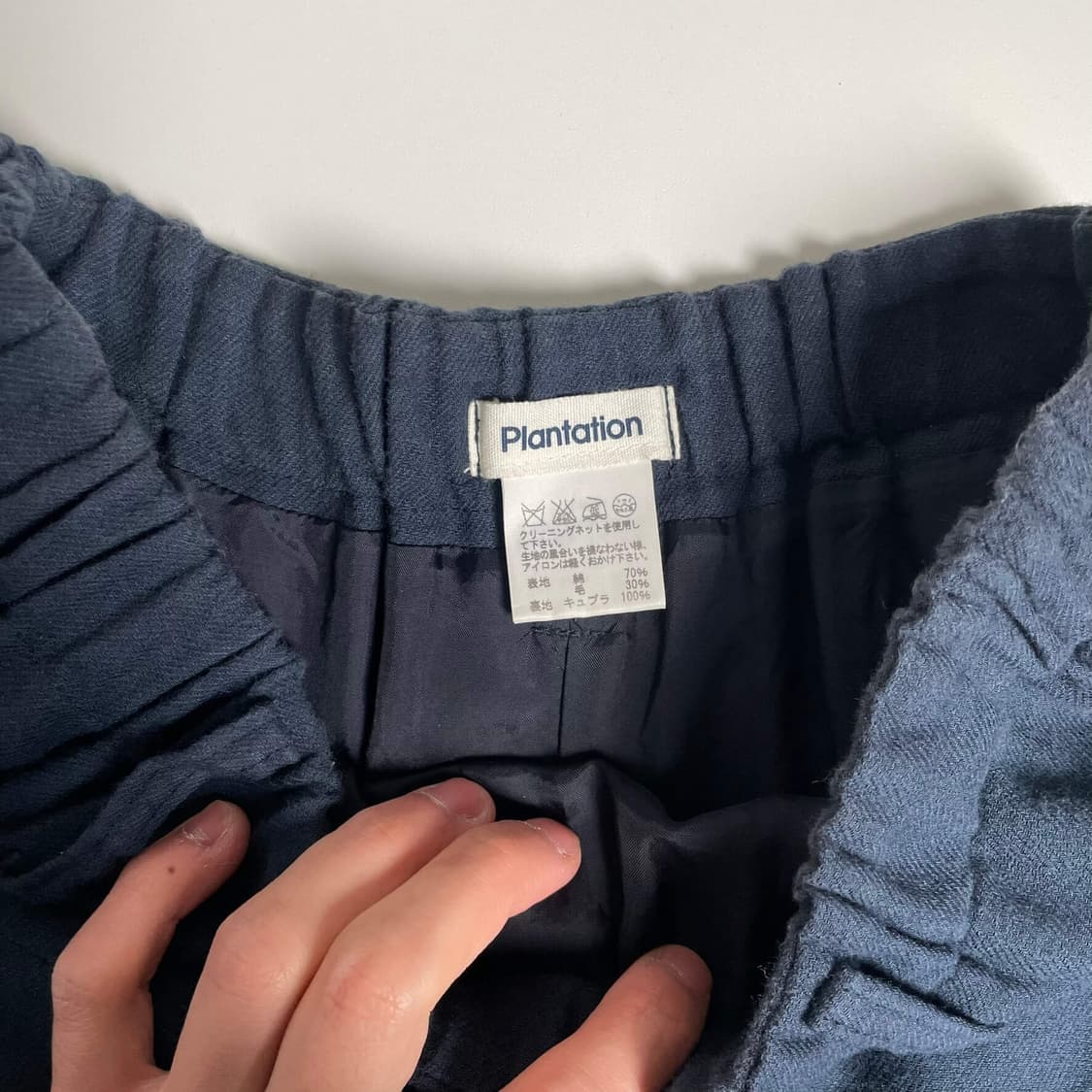 Plantation 코튼 울 블렌드 랩 팬츠 상품이미지6