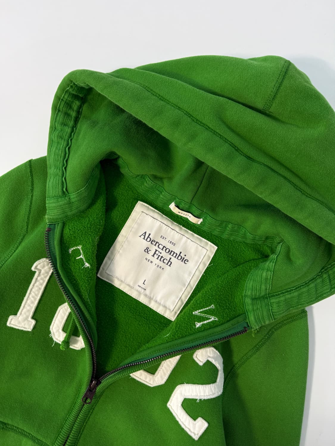 아베크롬비 00‘s 말차 그린 해지웨이트 스웻 후드집업 상품이미지3