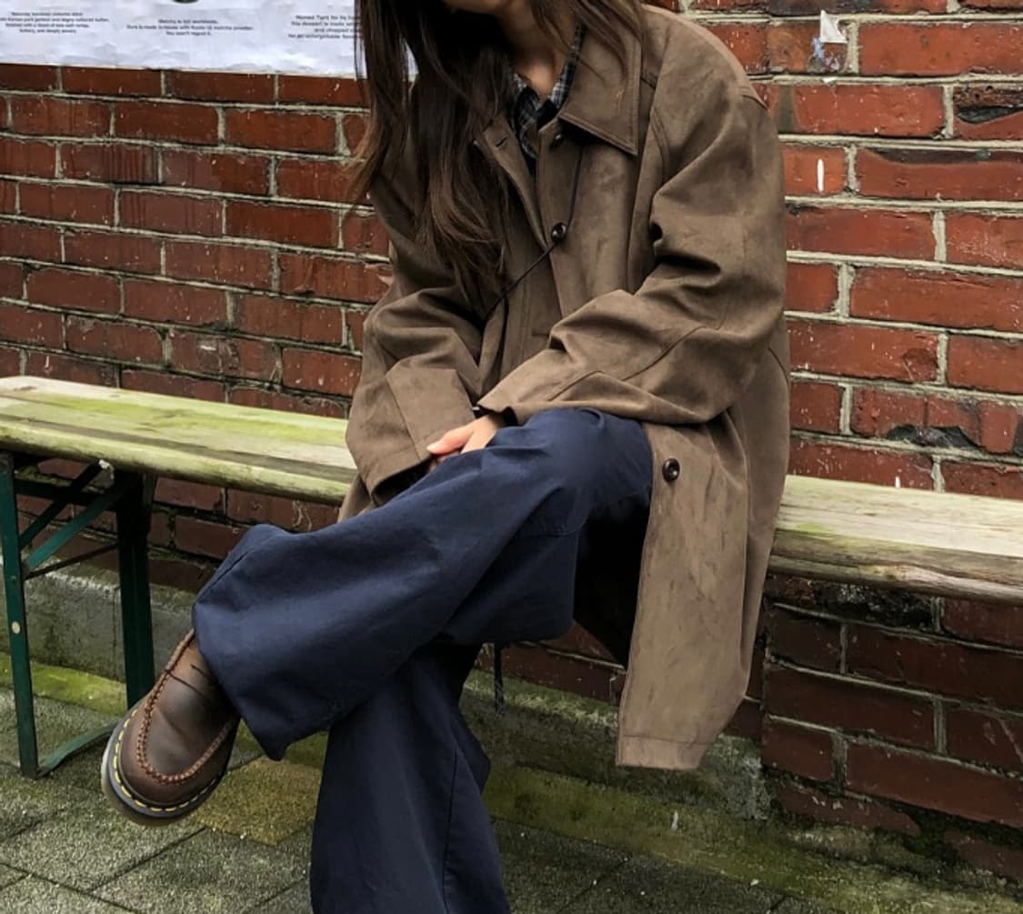 드멜리 비건스웨이드자켓 카키 브라운 상품이미지5