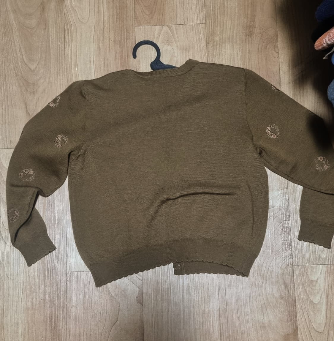 빈티지 플라워 자수 브라운 가디건m 상품이미지2