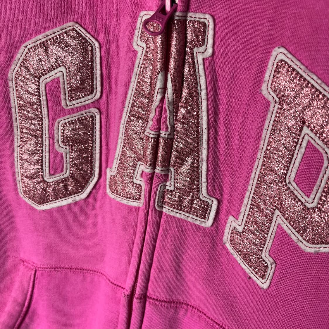 [Gap] 갭 글리터로고 핑크 후드집업 상품이미지4