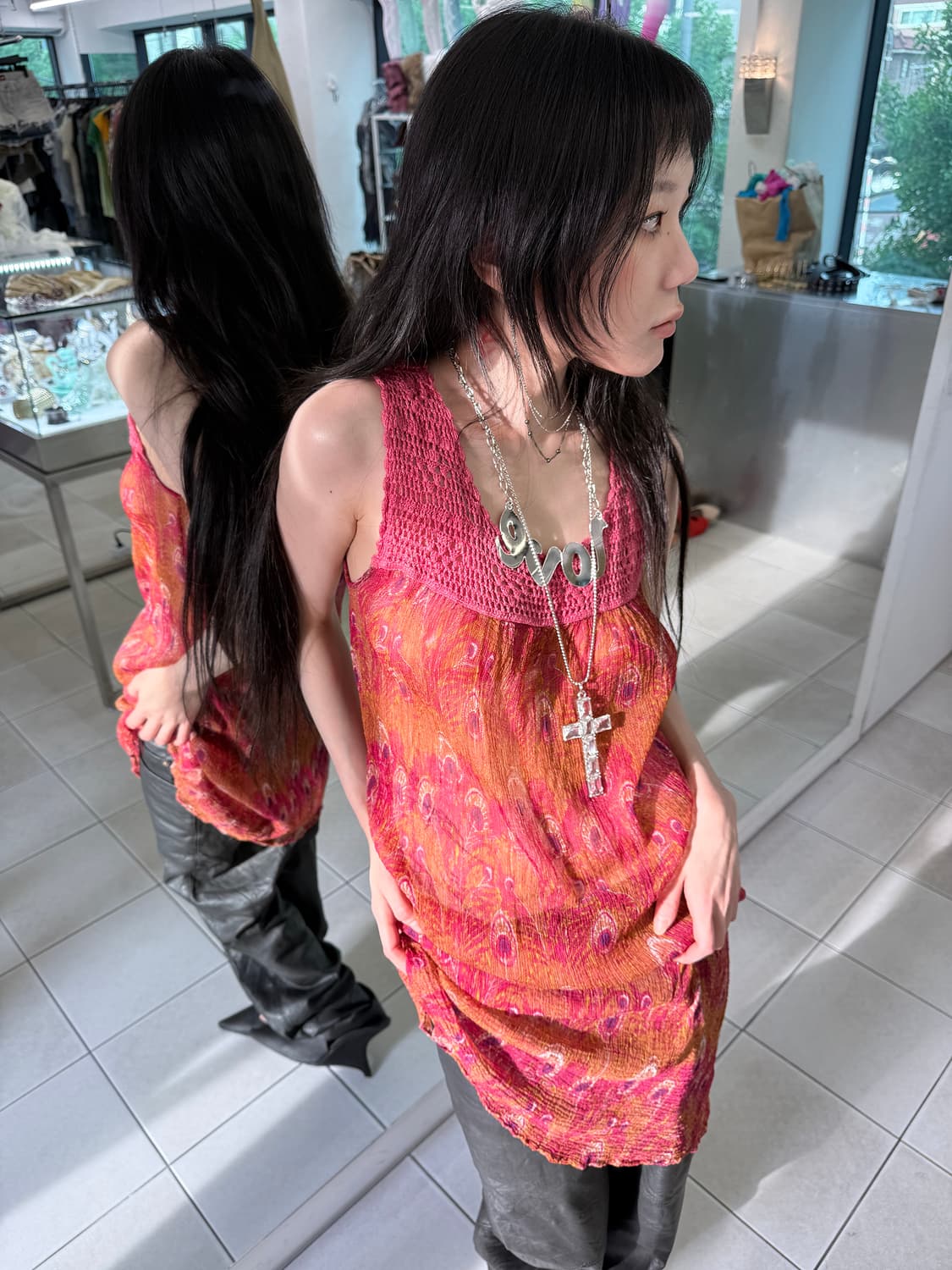 peacock feather dress 상품이미지4