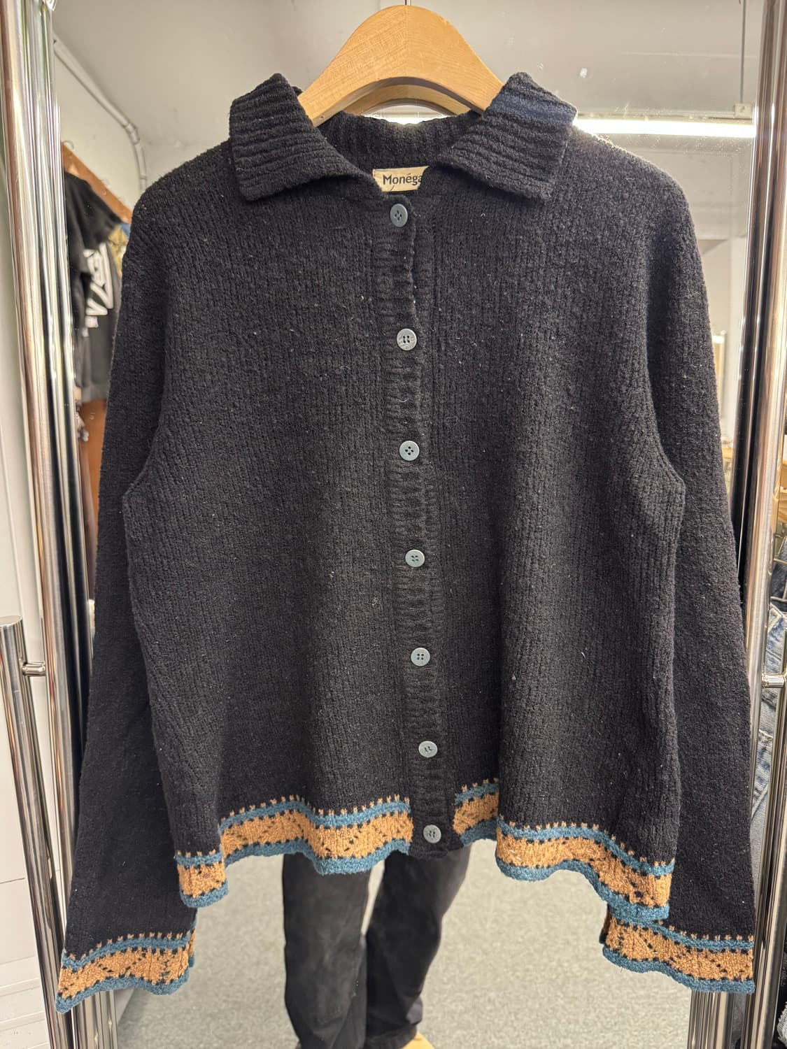 Monegal 빈티지 우먼스 카라 가디건 상품이미지1