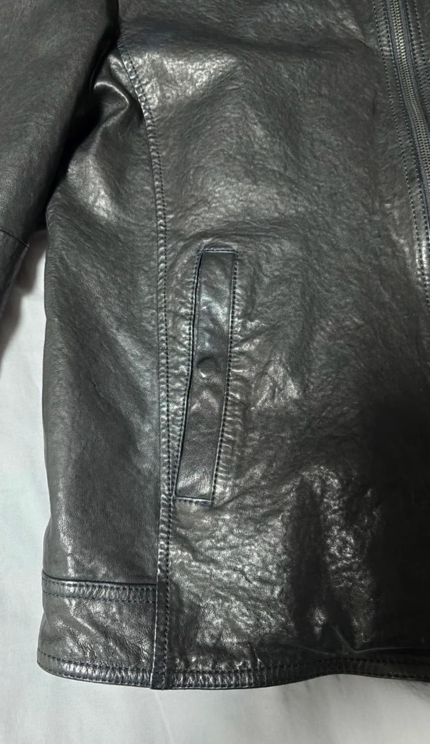 램스킨 레더자켓 매트블랙 상품이미지3