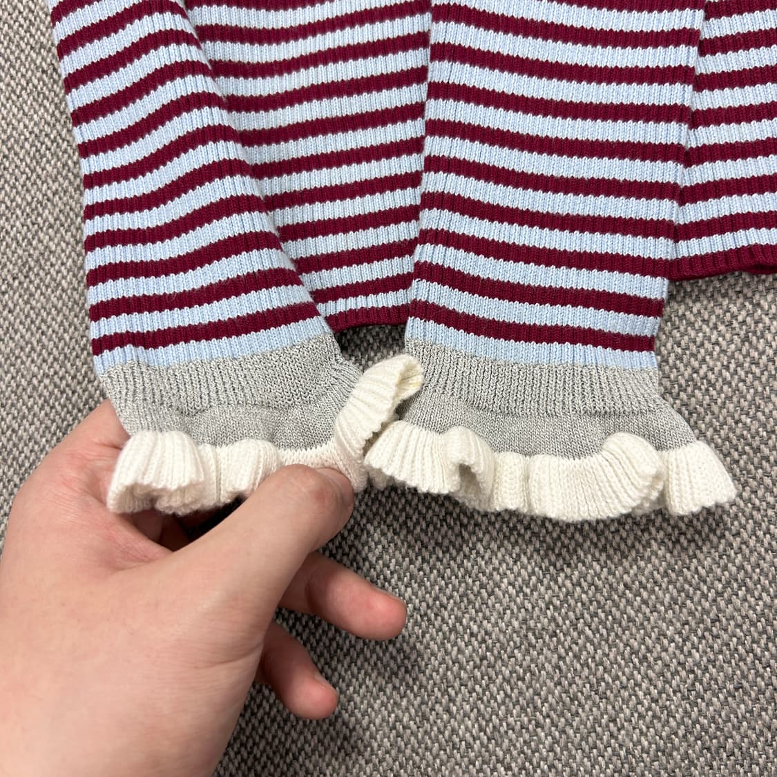 겐조 우먼스 스트라이프 퍼프 골지니트(S) 상품이미지2