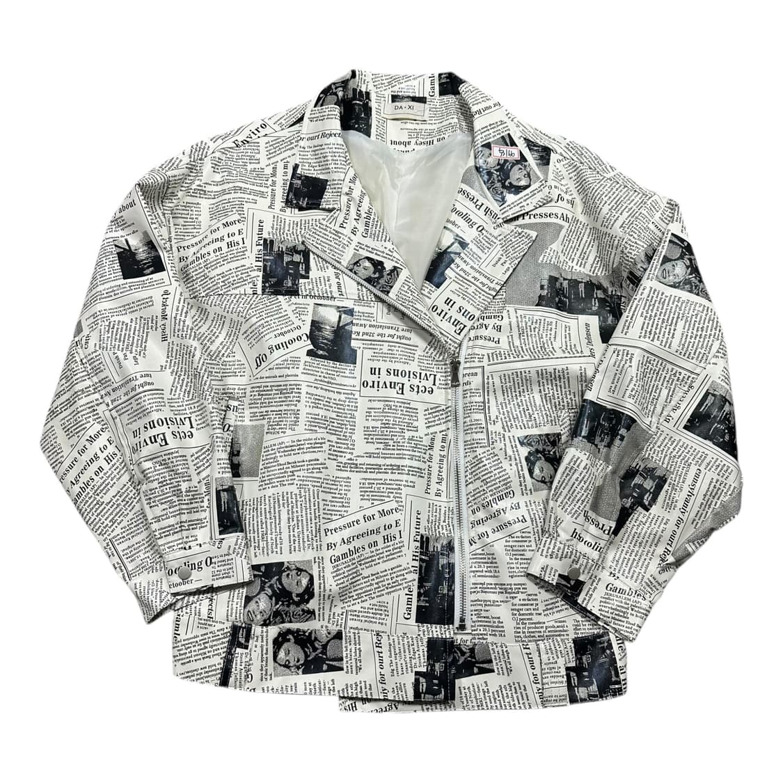 ✨ (바배) 빈티지 뉴스페이퍼 레더 자켓 상품이미지1