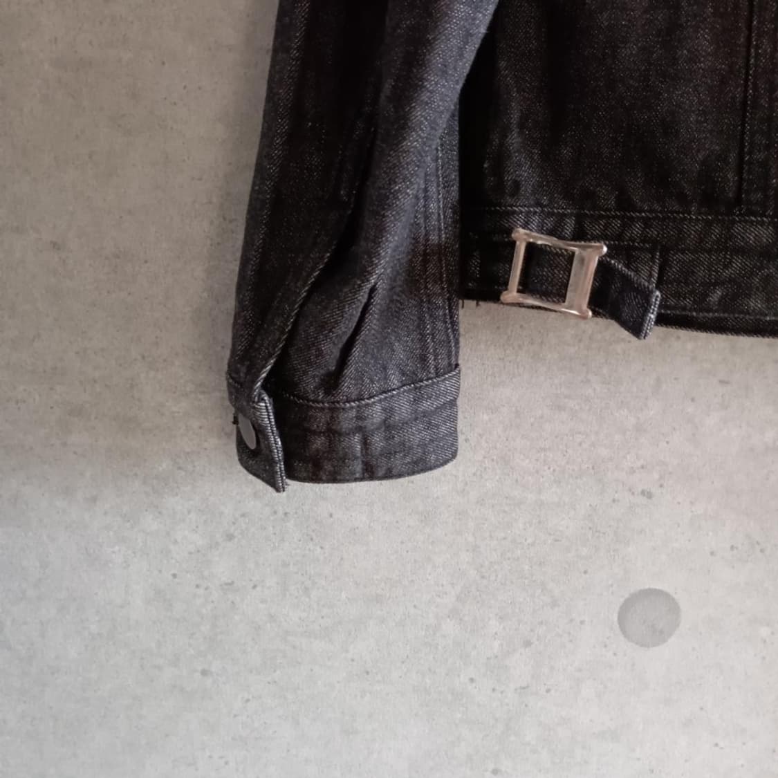 넘버나인 다크 그레이 데님 지퍼 자켓 상품이미지7