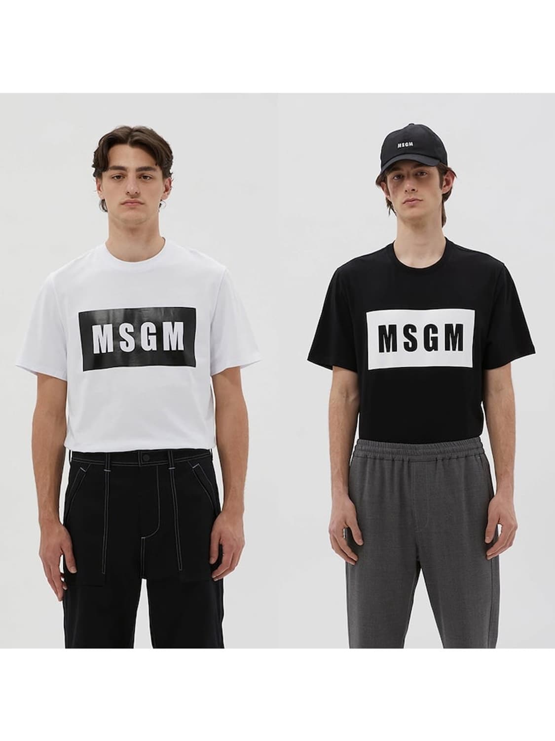 택달린 새상품) 엠에스지엠 MSGM 박스로고 남성 화이트 반팔 티셔츠 X 상품이미지9