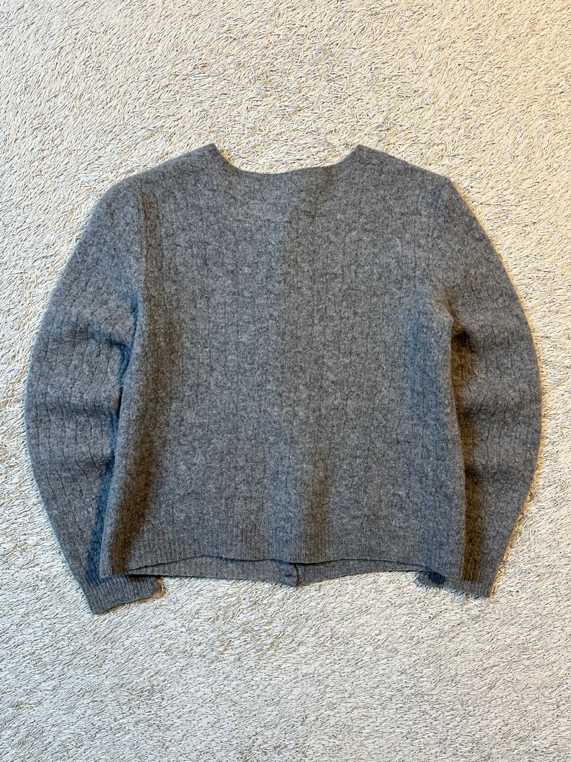 폴로 스포츠 핑크포니 케이블 램스울 꽈배기 가디건 차콜 상품이미지3