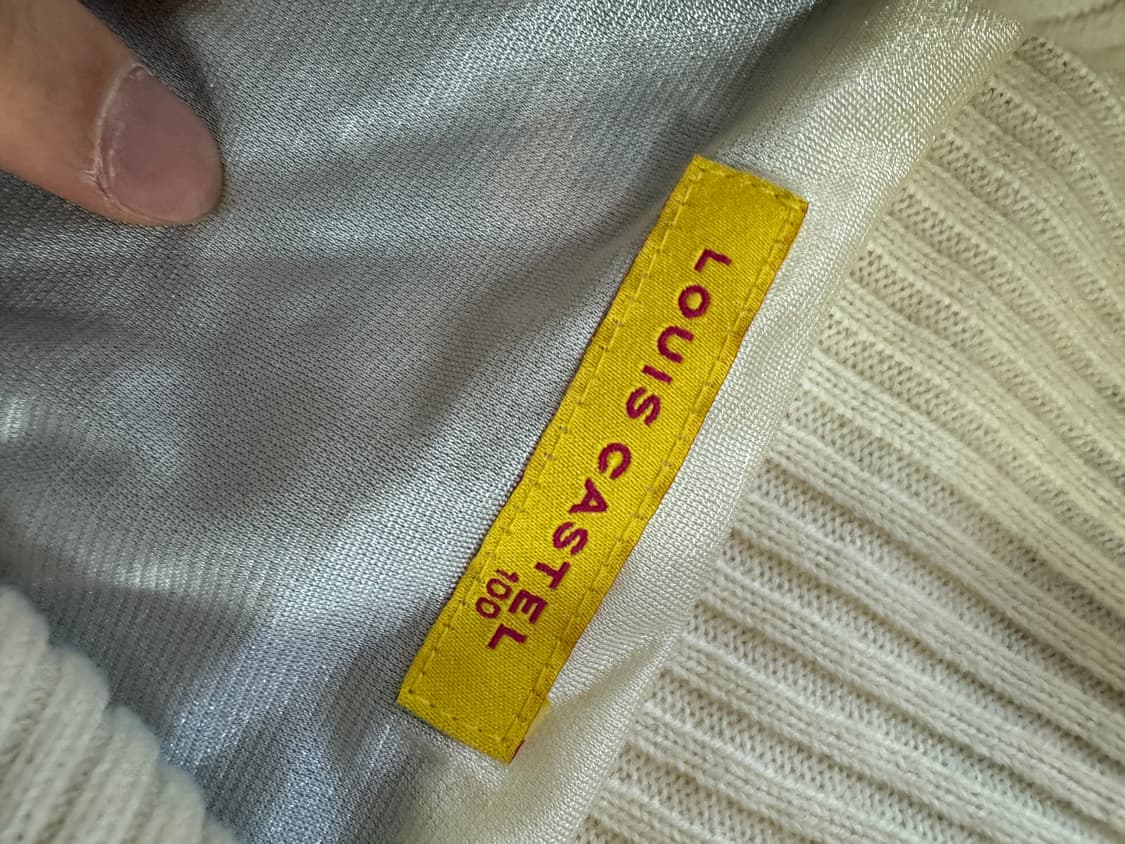 여성 루이까스텔 퀄팅 암패치 귀여운 니트 집업 S 상품이미지3