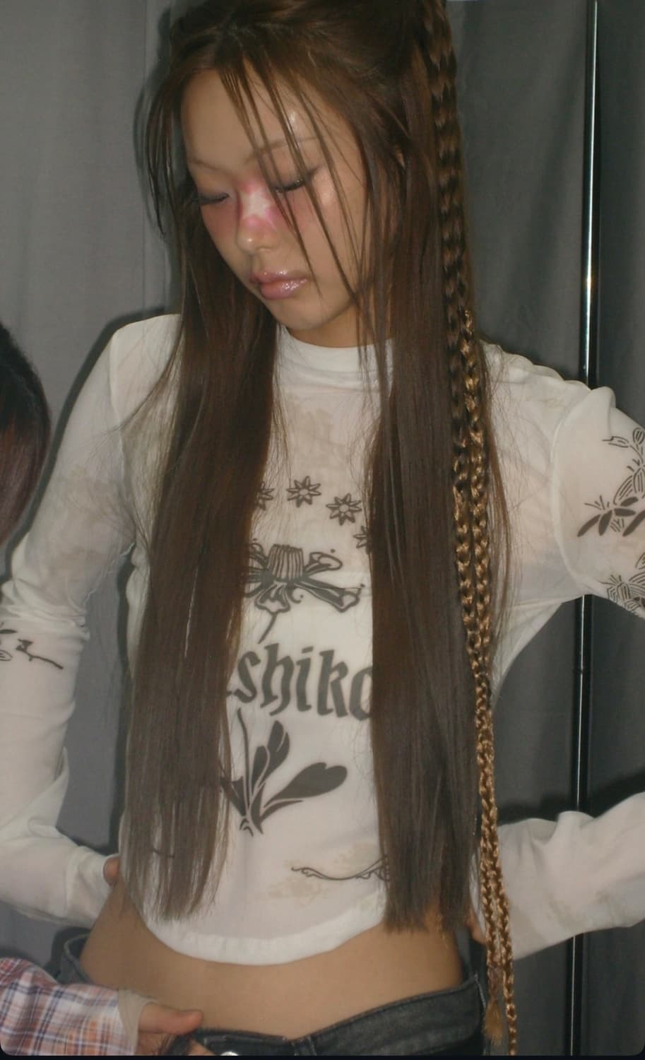 [kashiko] ink paiting highneck Mesh top  상품이미지1