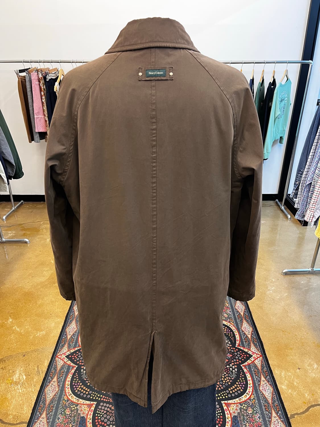 헨리 코튼 퀼티드 라이닝 싱글 코트 상품이미지4