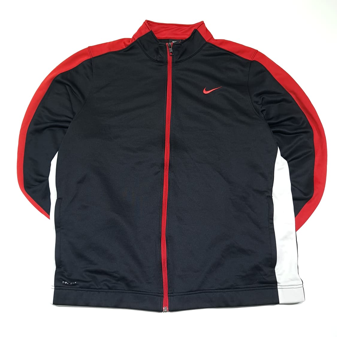 CK103 2XL 나이키 블랙&레드 드라이핏 스우시 집업 자켓 상품이미지1