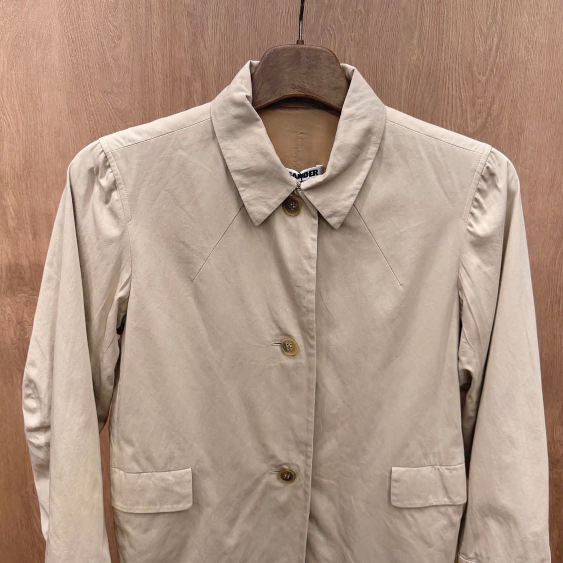 질샌더 테일러드 자켓 싱글 버튼업 플랩 포켓 디테일 레귤러핏 베이지 상품이미지4