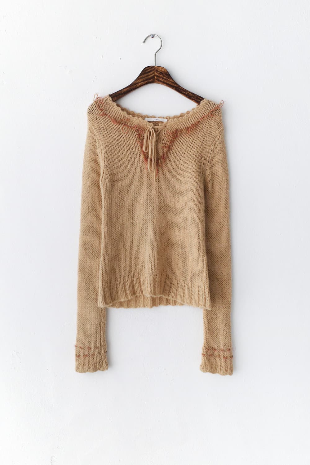 fur trimming knit 상품이미지1