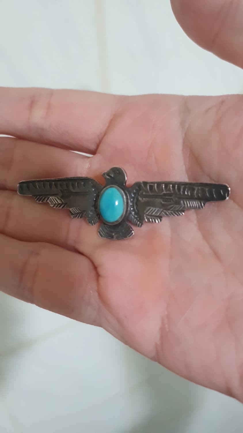 네이티브 아메리칸 터키석 썬더버드 팬던트 상품이미지1